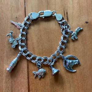 Sterling silver charm bracelet